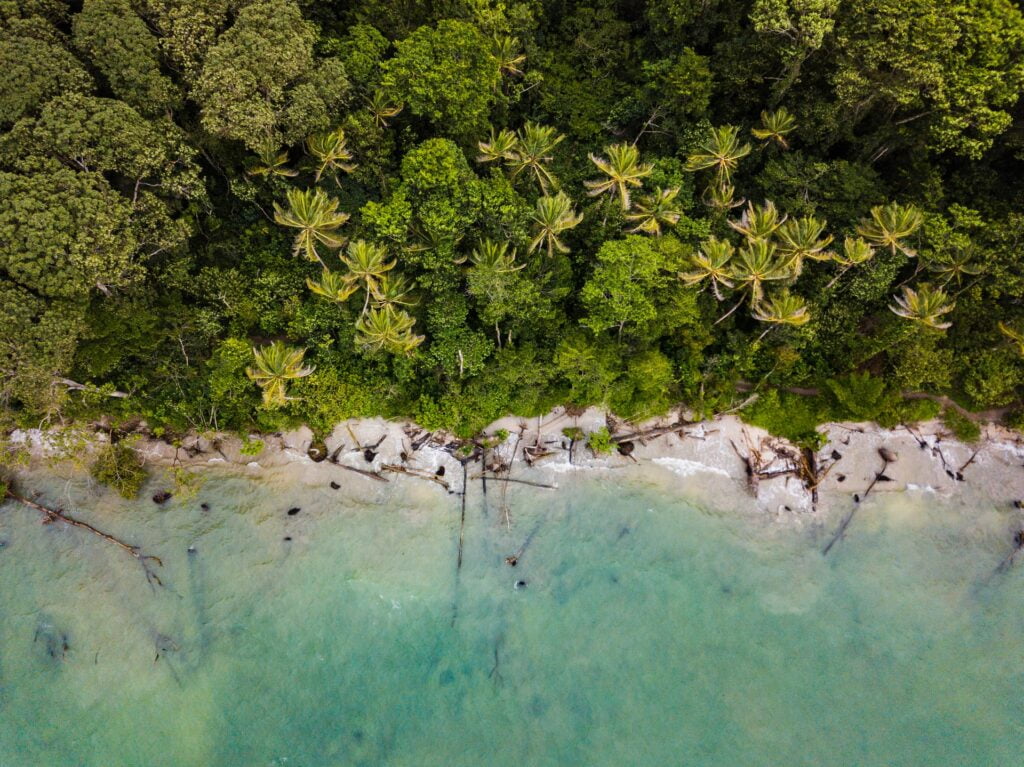 Imagem de uma praia na Costa Rica