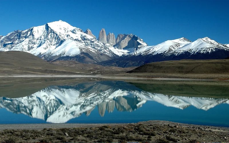 Imagem de lago e montanhas da Patagônia na Argentina